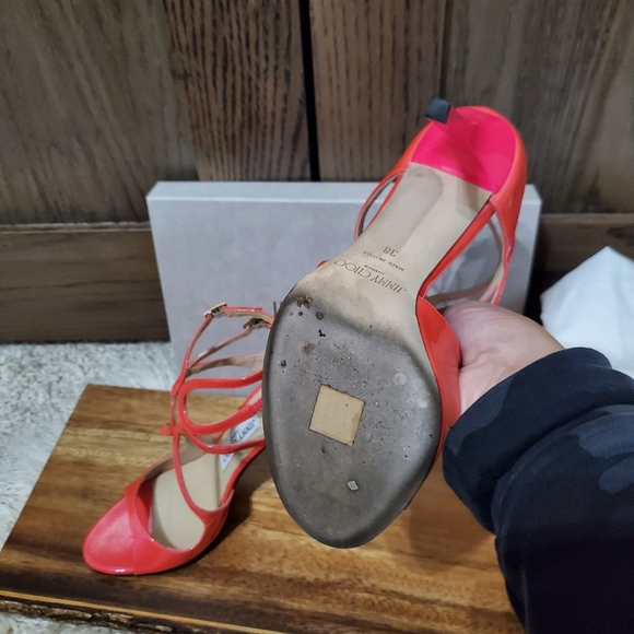 Jimmy Choo Neon Patent Azalea Fluo Heels - Picture 5 of 7